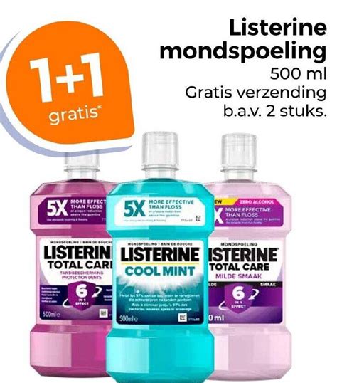 listerine aanbieding kruidvat|Listerine mondspoeling aanbieding bij Kruidvat 500 ml 1+1 GRATIS.